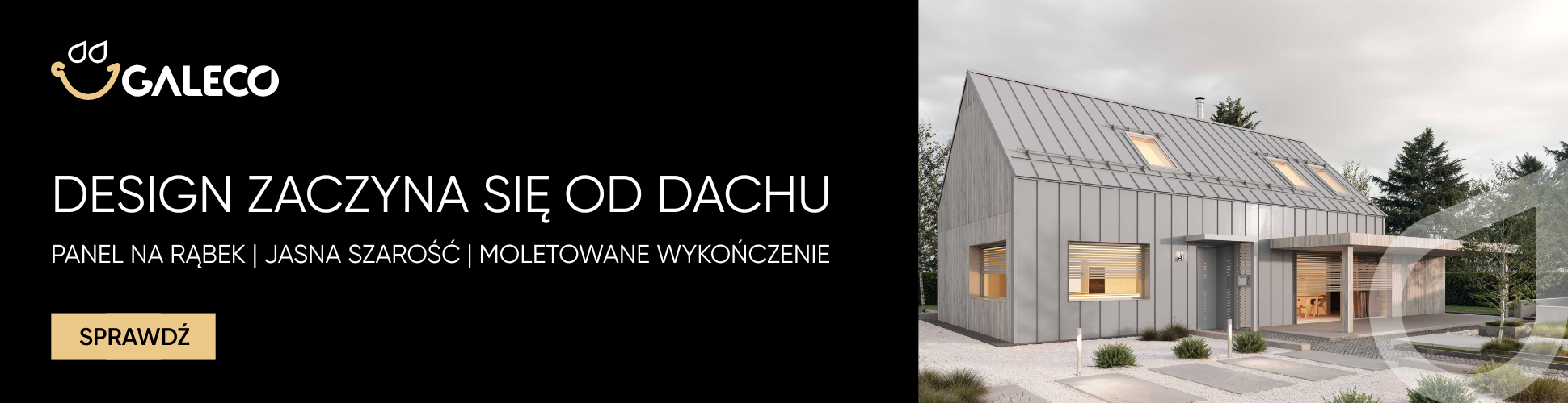 Panel dachowy na rąbek Galeco GRIN