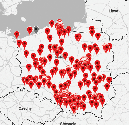 Mapa praktyk IARP; fot. materiały IARP