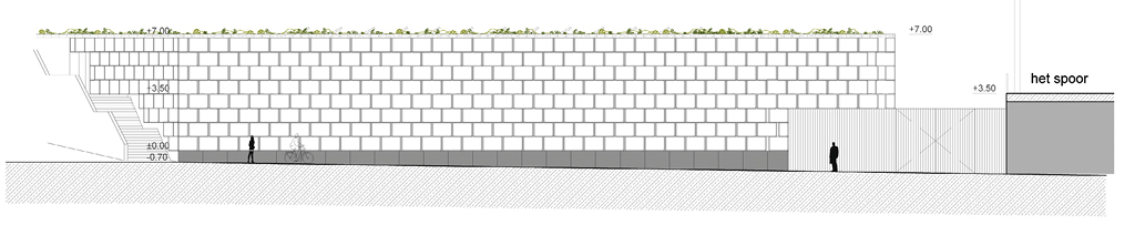 Projekty elewacji obiektu; il. de Architekten Cie.