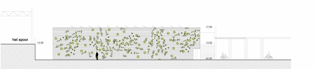 Projekty elewacji obiektu; il. de Architekten Cie.
